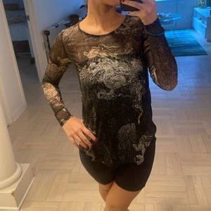 Silence + Noise Mesh Shirt